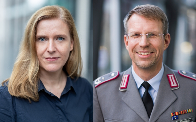 Chefredakteurin Christiane Tiemann und Oberst Roman Grunwald leiten die Redaktion der Bundeswehr. © Bundeswehr / Tom Twardy; Bundeswehr