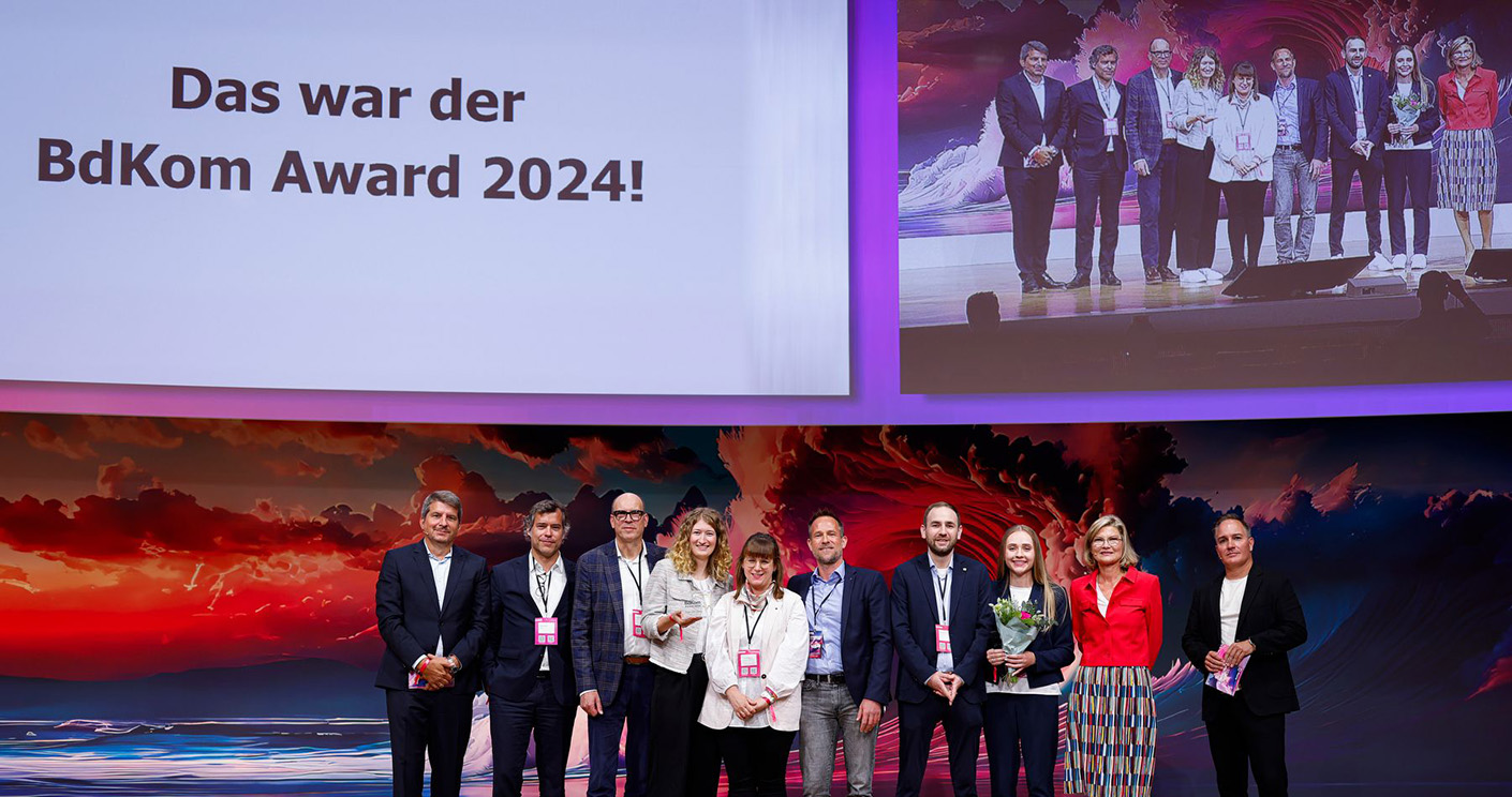 Der BdKom Award 2024 geht an das Kommunikationsteamvon Trumpf. © Anika Nowak