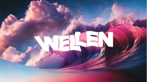 Grafik mit einer großen Welle. Davor das Wort "WELLEN". Insgesamt dunkel, pink, lila gehalten. Dazu die Bildunterschrift: Das Motto des Kongresses ist „Wellen“. Bei der Speakers Night ist deshalb ein maritimes Outfit erwünscht. © Quadriga