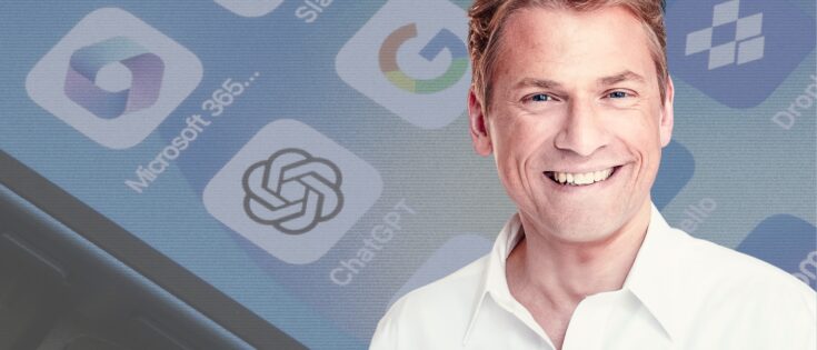 Gewährt einen Einblick in seinen Werkzeugkoffer: KI-Experte Matthias Biebl. © Getty Images/hapabapa; Anastasia Esau; Collage und Bearbeitung: Quadriga Media