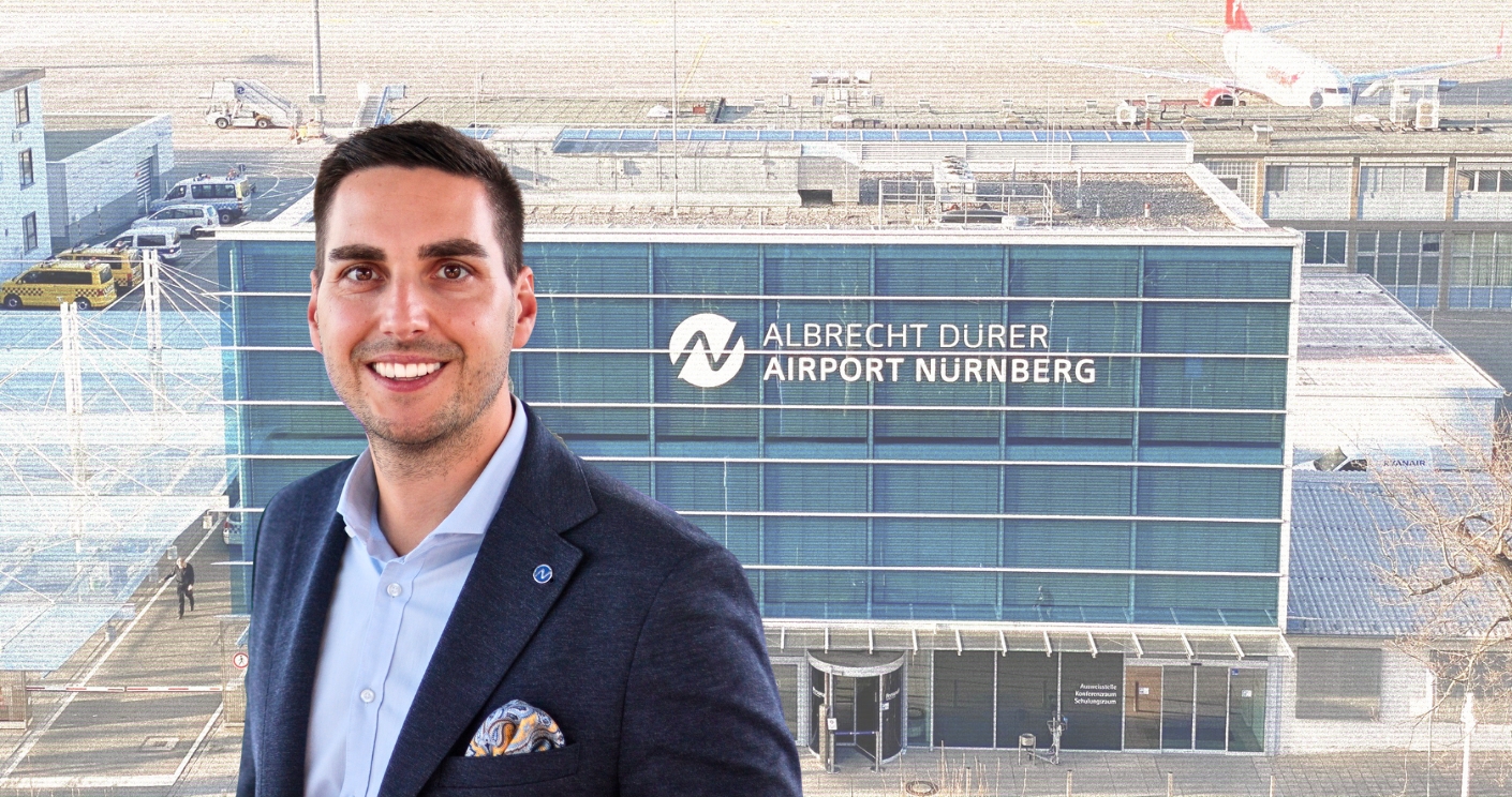 Hält persönliche Kontakte und regelmäßigen Austausch im Krisenfall für ebenso wichtig wie klare Prozesse: Christian Albrecht. © Airport Nürnberg; Ralf Lang; Collage und Bearbeitung: Quadriga Media Berlin