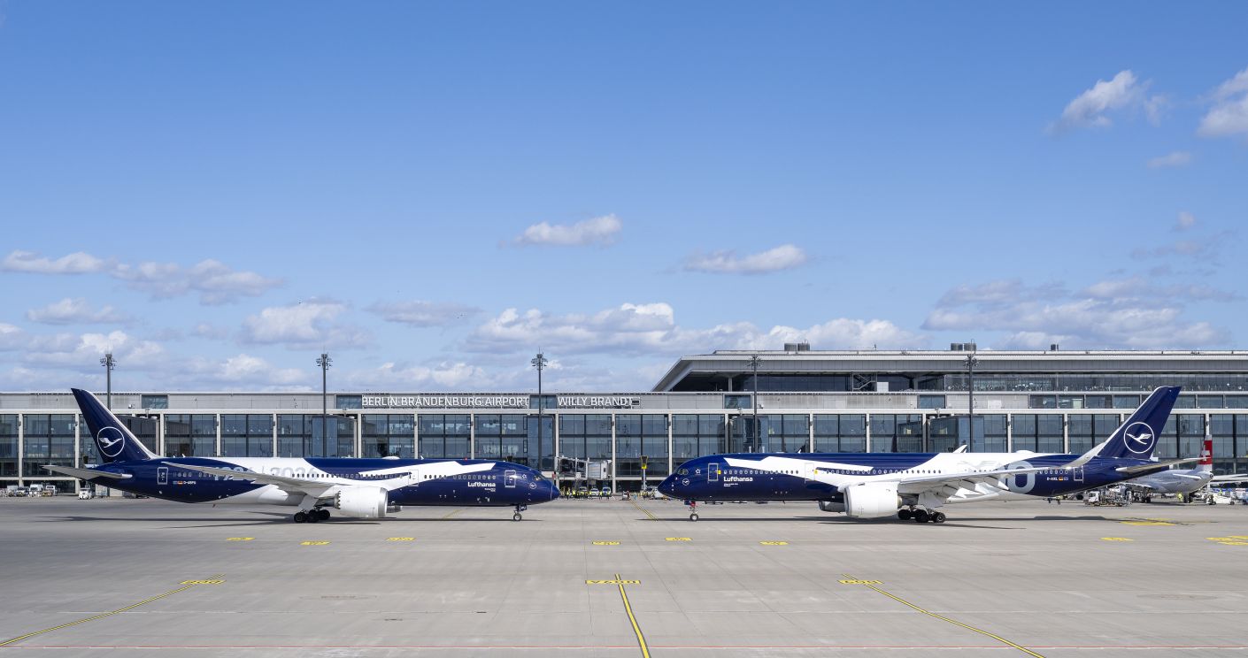 Flugzeuge in Sonderlackierung: Sechs dieser Maschinen sind bislang weltweit unterwegs. © Lufthansa